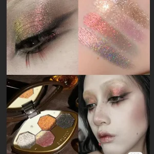 Girlcult 4 Color Glitter Eyeshadow Palette Chameleon Matte Champagne Shimmer Waterproof Palette Eye shadow Korean Vegan Makeup