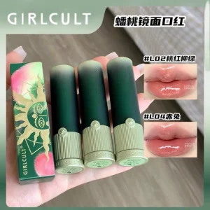 Girlcult Peach Series Mirror Lipstick Water Gloss Lip Gloss Bright Surface Lasting Film Moisturizing Doodle Lips