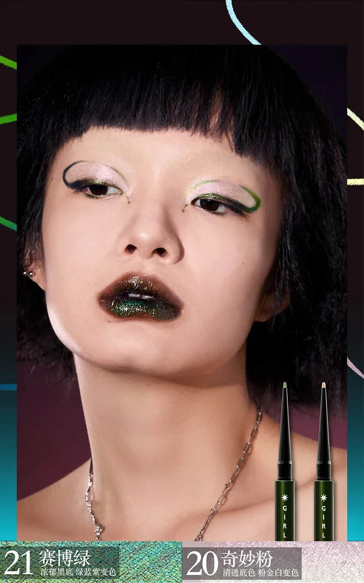 girlcult fine flicker green eyeliner pen