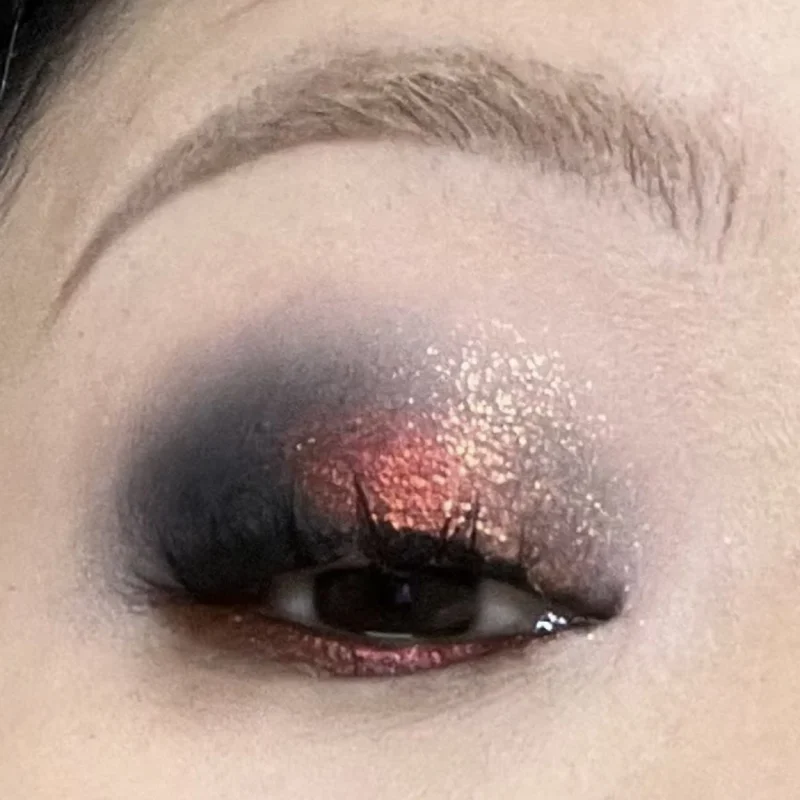 girlcult glam Halloween makeup black red eyeshadow